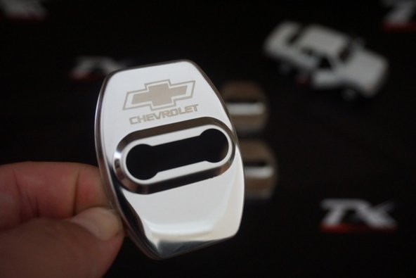 Chevrolet Krom Metal 3M Kapı Kilidi Logo 4 Lü Set ürün görseli 1