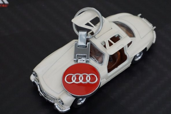 Audi Logo Krom Metal Çift Yön Anahtarlık - 6