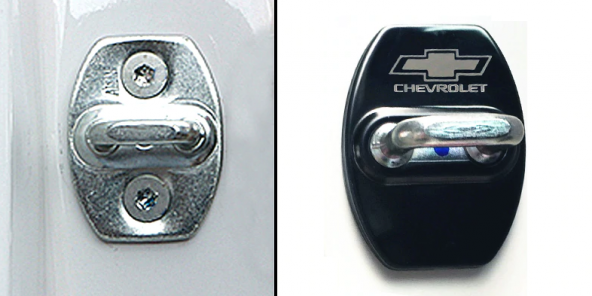 Chevrolet Krom Metal 3M Kapı Kilidi Logo 4 Lü Set - Resim 5