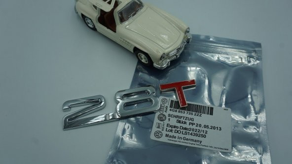 Audi 2.8 T Bagaj Krom Metal 3M 3D Yazı Logo Orjinal ürün - 5