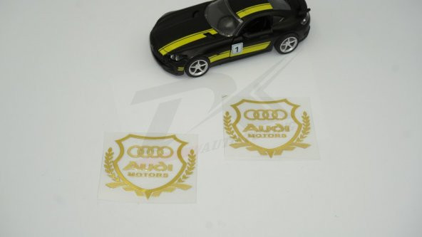 Audi Motors Logo Kelebek Cam Buğday Başakları Logo 2Li Seti - 2