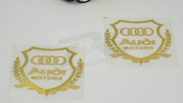Audi Motors Logo Kelebek Cam Buğday Başakları Logo 2Li Seti - 4
