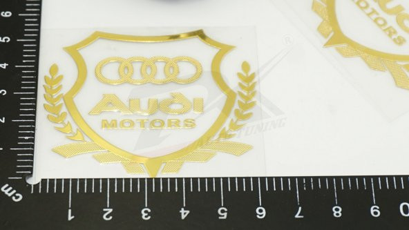 Audi Motors Logo Kelebek Cam Buğday Başakları Logo 2Li Seti - 5