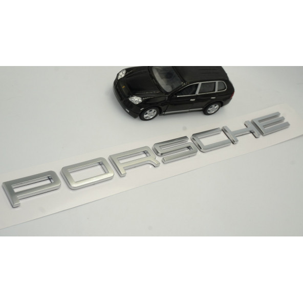 Porsche Bagaj Yazı Logo Mat Krom Renk Orjinal Ürün - 2