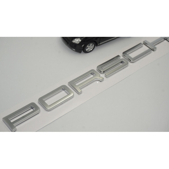 Porsche Bagaj Yazı Logo Mat Krom Renk Orjinal Ürün - 5