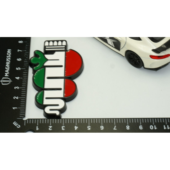 Alfa Romeo Bagaj 3M 3D Krom Metal Snake Logo - 4