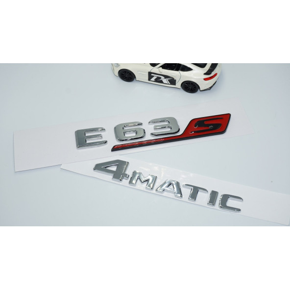 DK Tuning E63S 4Matic Bagaj Krom Kırmızı ABS Yazı Logo Benz İle Uyumlu - 2