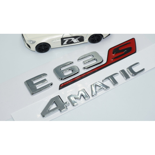 DK Tuning E63S 4Matic Bagaj Krom Kırmızı ABS Yazı Logo Benz İle Uyumlu - 3