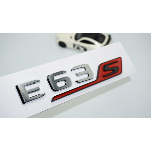 DK Tuning E63S Bagaj Krom Kırmızı ABS Yazı Logo Benz İle Uyumlu