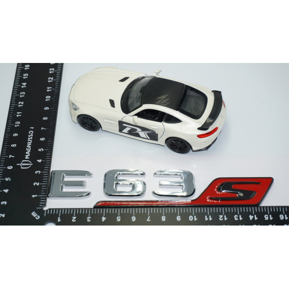 DK Tuning E63S Bagaj Krom Kırmızı ABS Yazı Logo Benz İle Uyumlu - 4