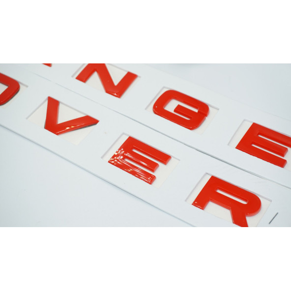 DK Tuning Land Rover Range Rover Kaput Ve Bagaj Kırmızı Yazı Logo - 3