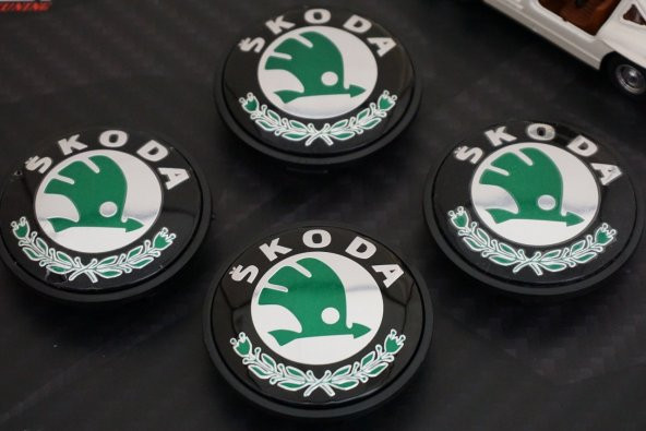 Skoda Orjinal Jant Göbek Kapağı Seti 65mm - 3
