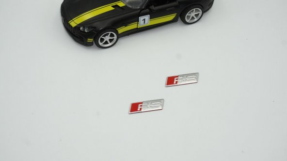 Audi RS Direksiyon Alüminyum Alaşımlı 3M 3D Sticker Logo 2Li Set - 2