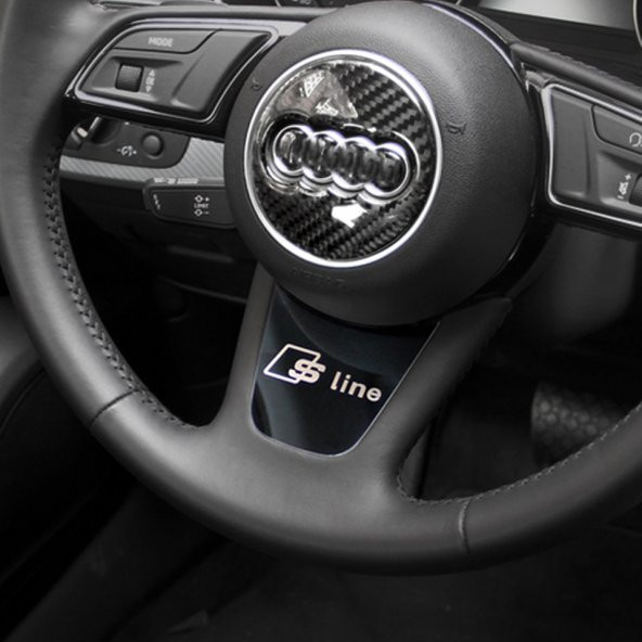 Audi A4 S Line Direksiyon Altı Krom Metal 3M Logo - Resim 5