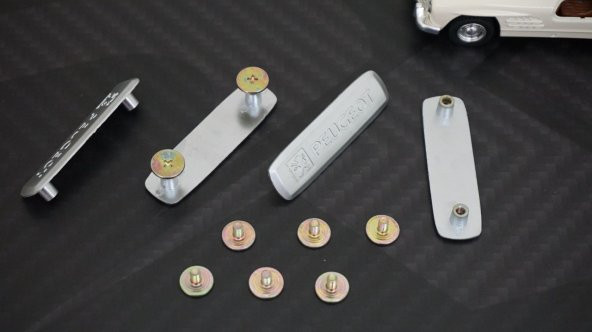 Peugeot Logo Krom Metal Paspas Vidalı Logo 4 Lü Set - 6