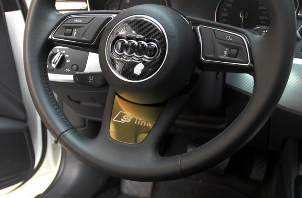 Audi A4 S Line Direksiyon Altı Krom Metal 3M Logo