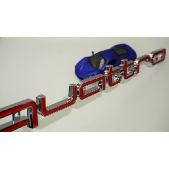 Audi Quattro Ön ızgara Altı Büyük Yazı Logo 42cm - 2