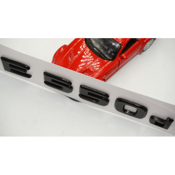 E 550d Bagaj Parlak Siyah ABS 3M 3D Yazı Logo - Resim 4