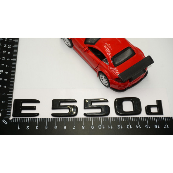 E 550d Bagaj Parlak Siyah ABS 3M 3D Yazı Logo - Resim 5