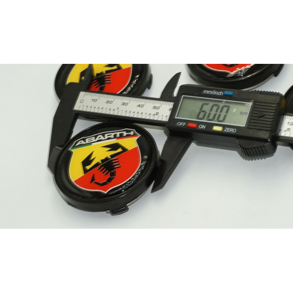 Fiat Abarth Jant Göbeği Kapak Seti 60mm - 5