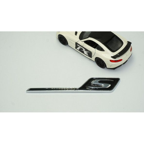 DK Benz AMG S GT S Eklenti Siyah Krom ABS 3M 3D Bagaj Logo Amblem - Resim 2