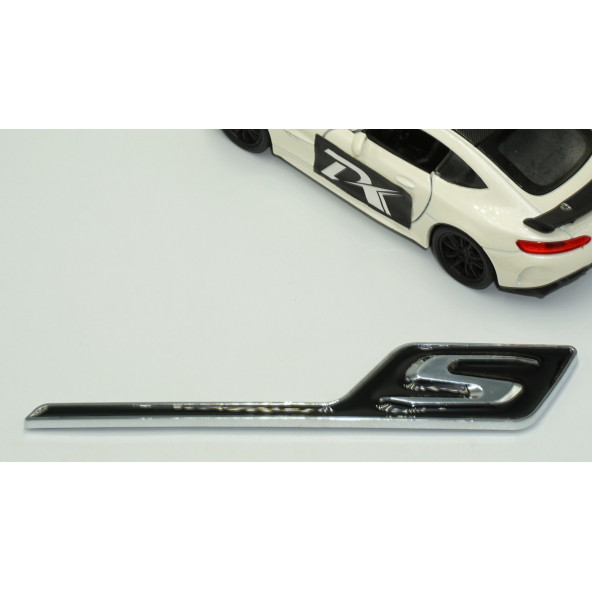 DK Benz AMG S GT S Eklenti Siyah Krom ABS 3M 3D Bagaj Logo Amblem - Resim 3