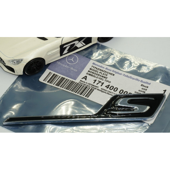 DK Benz AMG S GT S Eklenti Siyah Krom ABS 3M 3D Bagaj Logo Amblem - Resim 6