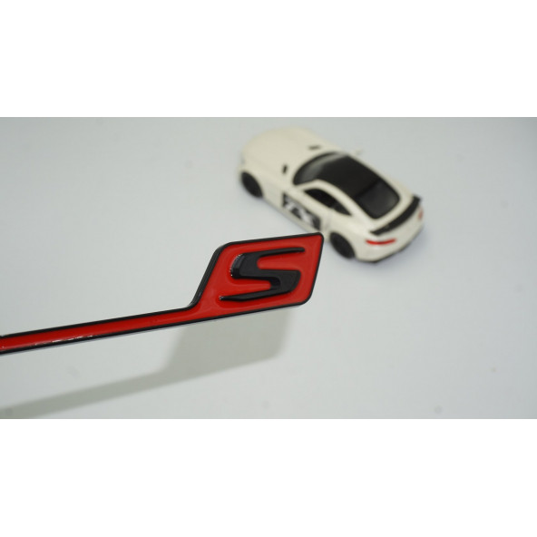 DK Benz AMG S GT S Eklenti Kırmızı Siyah ABS 3M 3D Bagaj Logo Amblem