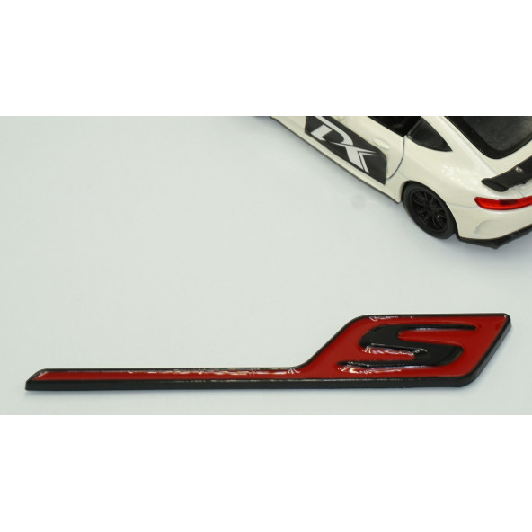 DK Benz AMG S GT S Eklenti Kırmızı Siyah ABS 3M 3D Bagaj Logo Amblem - 3