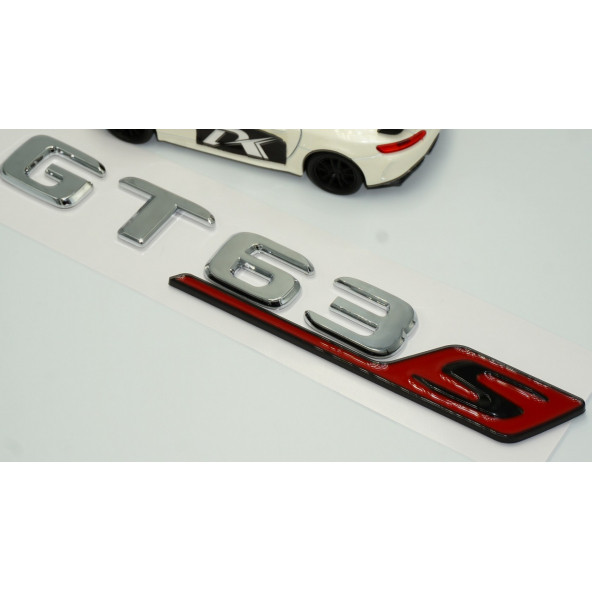 DK Benz GT 63S Bagaj Krom Kırmızı ABS 3M 3D Yazı Logo - 3