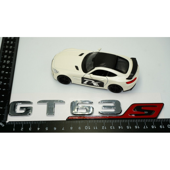 DK Benz GT 63S Bagaj Krom Kırmızı ABS 3M 3D Yazı Logo - 4
