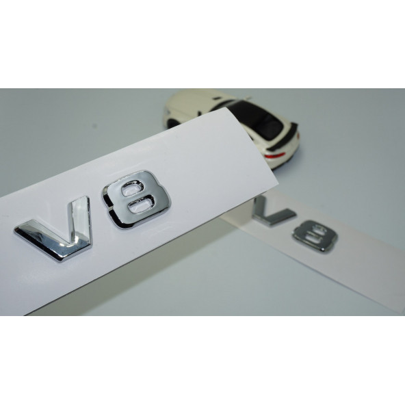 Dk V8 Çamurluk Yanı Krom Abs 3m 3d Yazı Logo Seti Benz İle Uyumlu