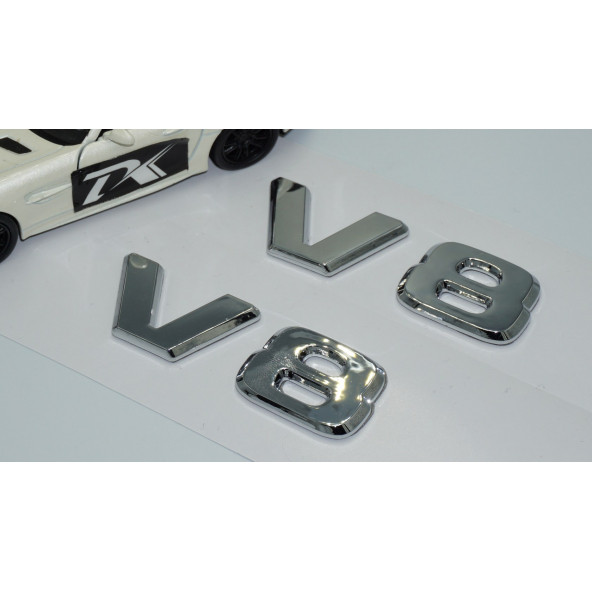 Dk V8 Çamurluk Yanı Krom Abs 3m 3d Yazı Logo Seti Benz İle Uyumlu - 3
