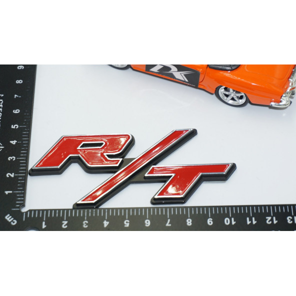 DK Tuning Dodge Challenger RT Logo Bagaj 3D Kırmızı Logo Amblem - 5