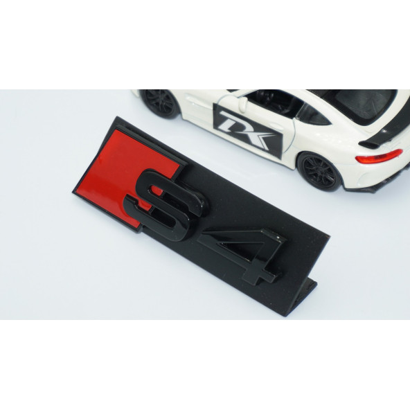 DK Tuning S4 Siyah Kırmızı 3D Ön Panjur Logo Audi İle Uyumlu - Resim 3