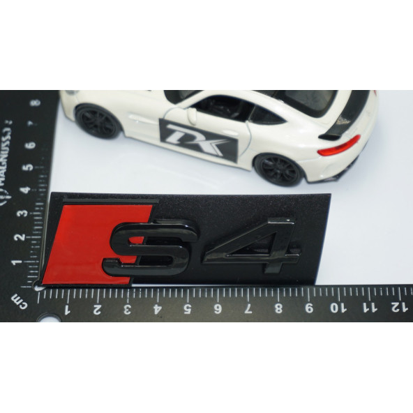 DK Tuning S4 Siyah Kırmızı 3D Ön Panjur Logo Audi İle Uyumlu - Resim 4