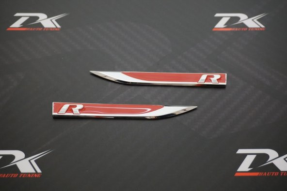 Audi R Logo Çamurluk Yanı Krom Metal Bıçak Logo - 3