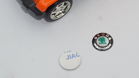 Skoda Auto Oto Anahtar 3M Metal Alaşım Logo 2Li Set - 4