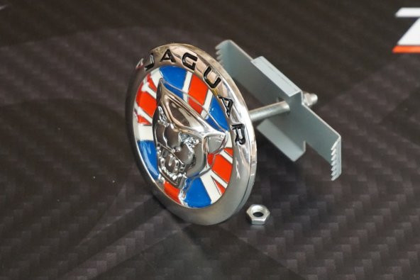 Jaguar English Flag Vidalı Ön Panjur Izgara Panter 3M 3D Log - 2