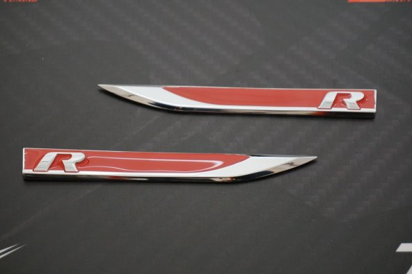 Audi R Logo Çamurluk Yanı Krom Metal Bıçak Logo - 4