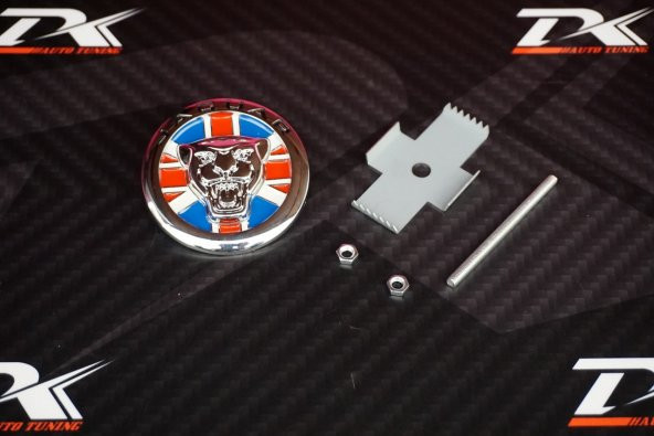 Jaguar English Flag Vidalı Ön Panjur Izgara Panter 3M 3D Log - 4