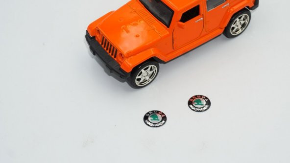 Skoda Auto Oto Anahtar 3M Metal Alaşım Logo 2Li Set - 2