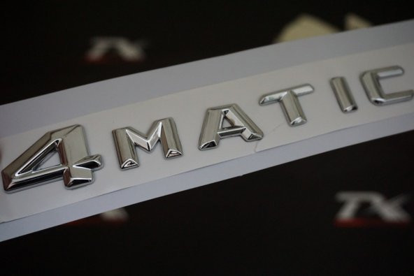 4 Matic Bagaj Krom Metal 3M 3D Yazı Logo