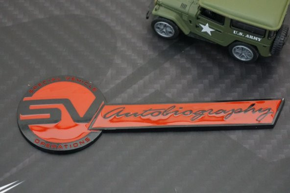 Land Rover Range Rover SV Autobiography Bagaj Krom Metal Logo - 3