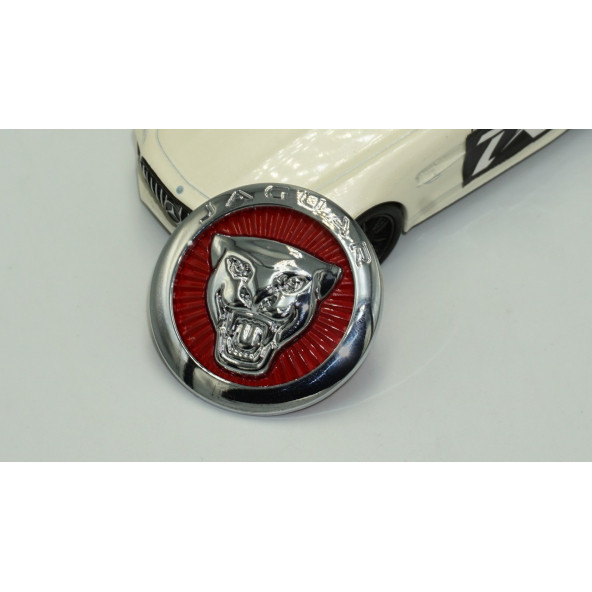DK Jaguar XE XF XFL XJ F-PACE Krom Kırmızı Vites Panter Buton Aksesuarı - 2