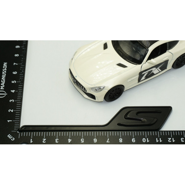 DK Benz AMG S GT S Eklenti Siyah ABS 3M 3D Bagaj Logo Amblem - 5