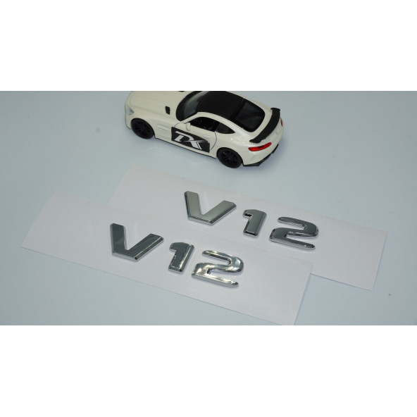 Dk V12 Çamurluk Yanı Krom Abs 3m 3d Yazı Logo Seti Benz İle Uyumlu - 2