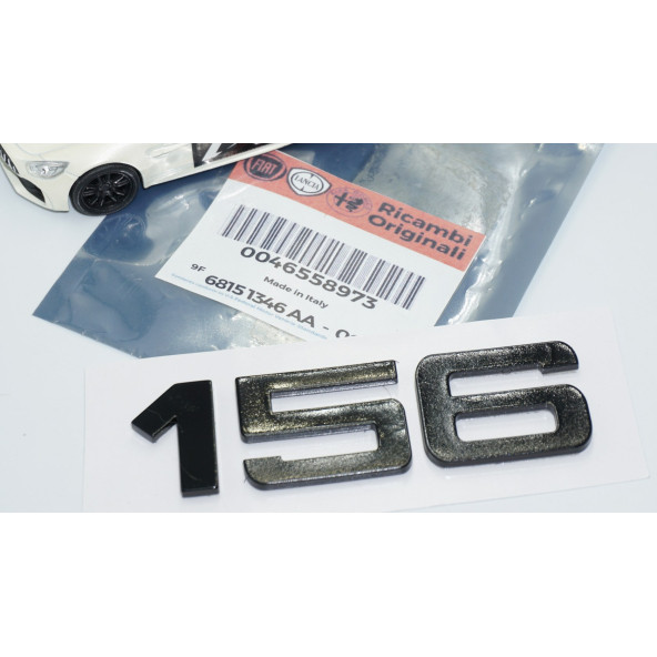 DK Tuning Alfa Romeo 156 Siyah ABS 3M 3D Bagaj Yazı Logo Arma - Resim 5