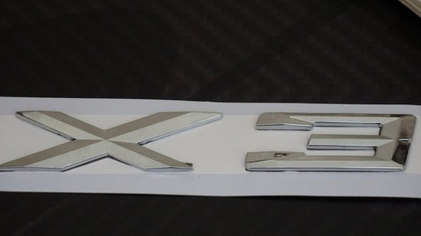 Bmw X3 Bagaj Krom Metal 3M 3D Yazı Logo - 4