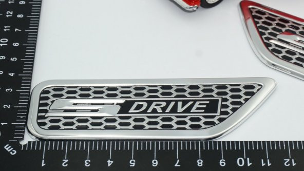 Bmw S Drive Çamurluk Yanı 3M 3D Logo Amblem 2 Li Set - 5